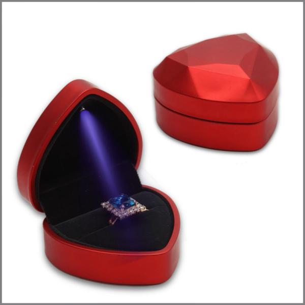 Heart-Shaped Illuminated Jewelry Boxes, Engagement Ring Boxes, Luminous Necklace Boxes, Pendant Jewelry Boxes, LED Light Ring Boxes, High-End Jewelry