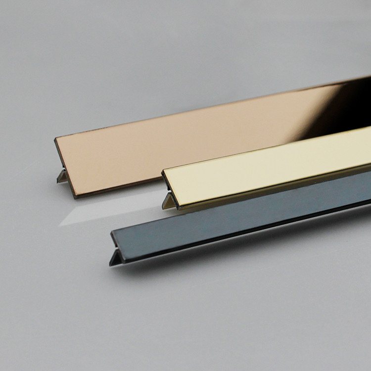 U Shape Stainless Steel Tile Trim 6mm Mirror Brushed SS Angle Trim