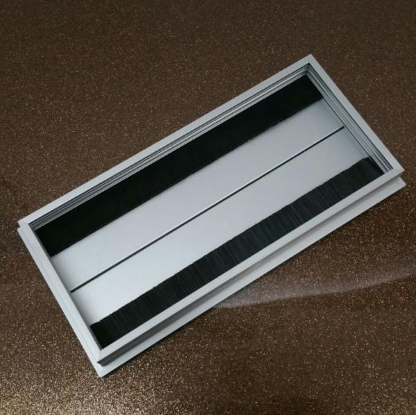 Quality Hidden Table Top Both Side Open Aluminium Table Cable Management Box Outlet Box for sale