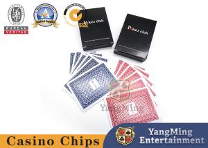 China PVC Plastic Large Print 280gsm Black Box Poker Playing Card For Texas Poker Game wholesale