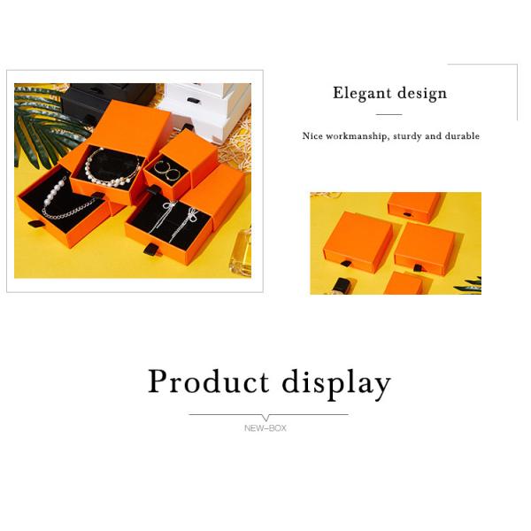 Cardboard Jewelry Drawer Storage Box Packaging Box Customized Logo With Velvet Insert