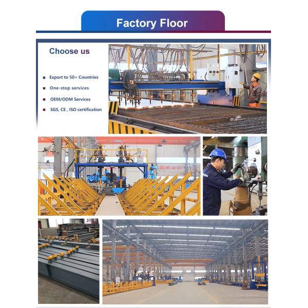 Galvanized Customized Industrial Prefabricated Metal Warehouses Steel Structure Frame Welded