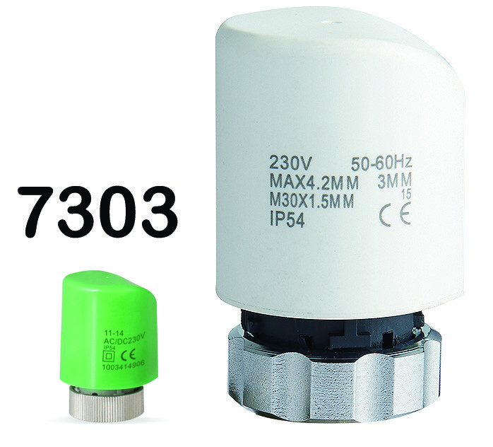 7303 7304 7305 Transparent Shell Thermoelectric Actuator Wax Motor Driven CE Approved 100000 travels Lifespan