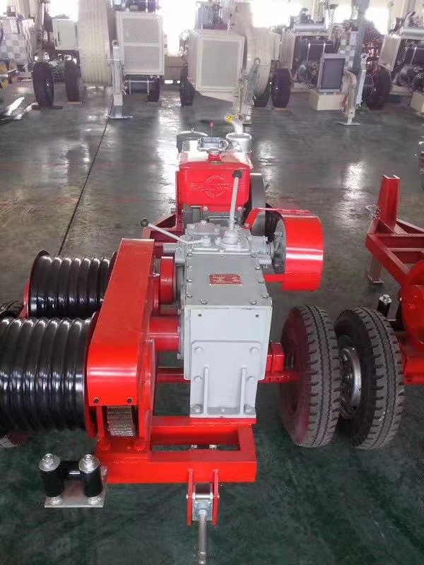 China 50KN Trailer Motorised Winches For Overhead Line Stringing wholesale
