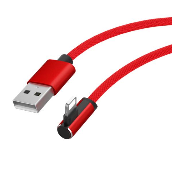 Quality Iphone L Shaped USB Cable High Speed USB 2.0 Standard A Male To Apple B Male Down & Up Angle for sale