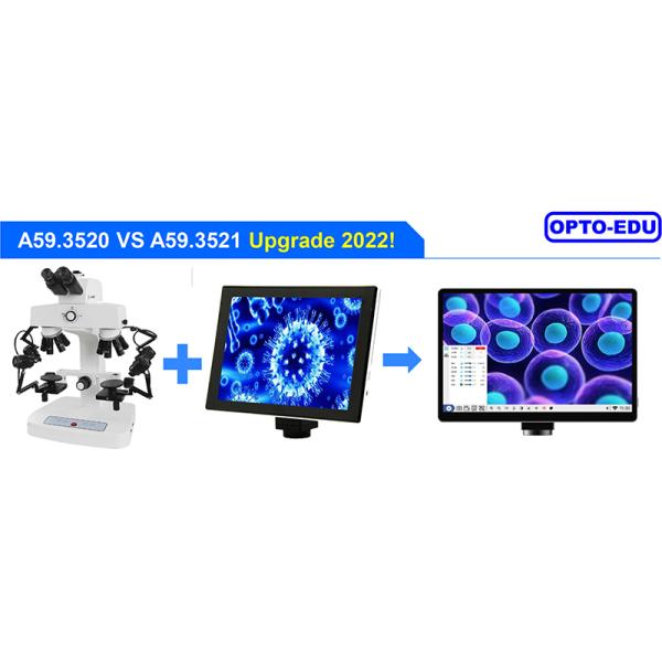 OPTO-EDU 10.5" LCD Pad Forensic Comparison Microscope with 2x~240x Magnification and 4K Resolution for Laboratory and Research
