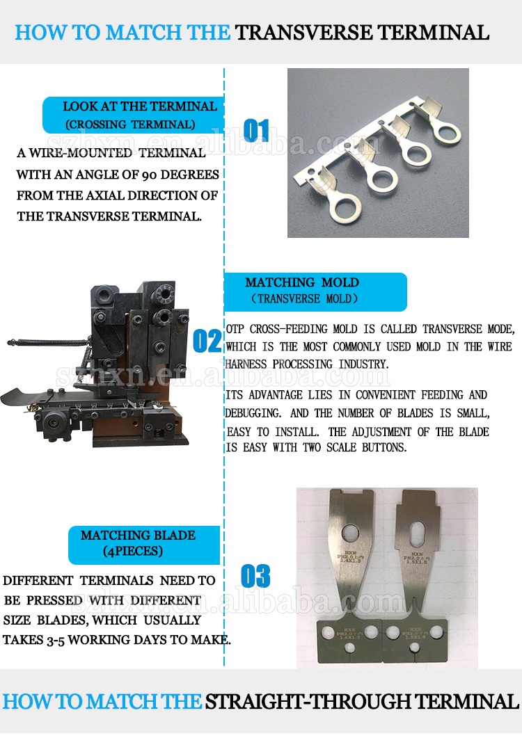 Horizontal Feed Terminal Crimping Machine High Precision Customized OTP Blade Applicator