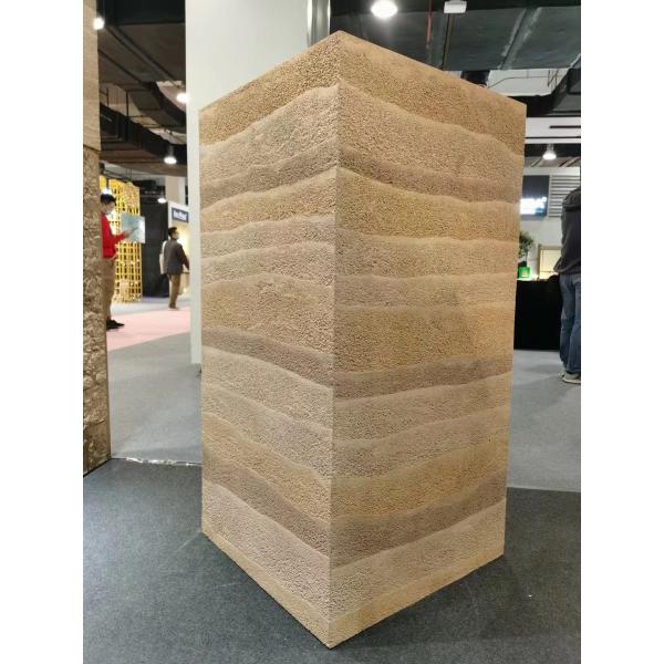 High Fade Resistance Artificial Stone Tiles Waterproof Stain Resistance Stone Look Like Pu Travertine Faux Cement