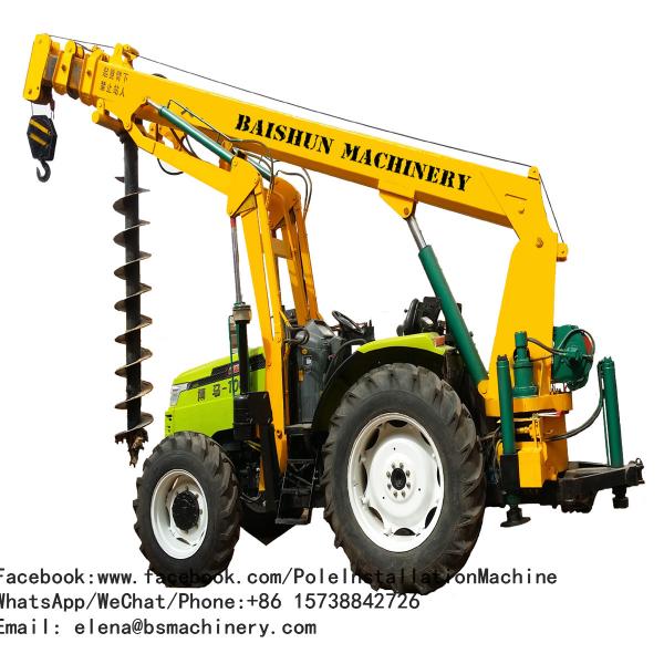 Quality Large Ford Tractor Post Hole Digger , Deep Compact Tractor Post Hole Digger for sale