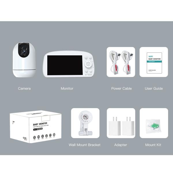 Fhd 1080P Video Baby Monitor Wifi 2.4Ghz Motion Detection Home Surveillance Baby Monitor