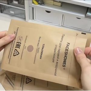 Buy cheap CMYK Color Paper Printing Services Paste Brown Kraft Paper Ziplock Bag from wholesalers