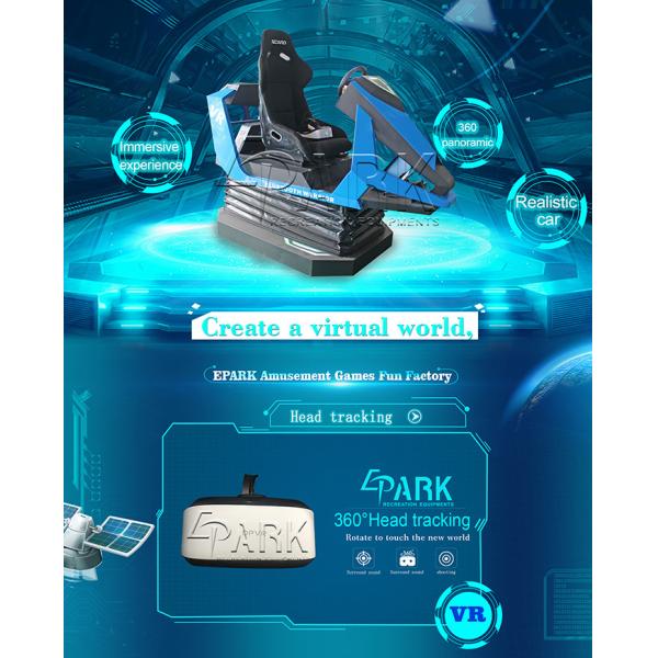 Bluetooth Warrior 9D VR Simulator Racing Car Interactive Virtual Reality Machine