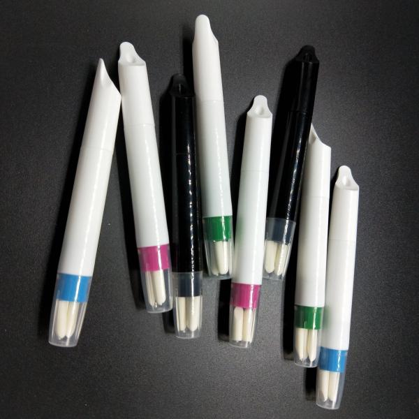 Quality Wholesale empty nail gel tube pens white manicure tools nutrient solution pen with different brush for sale