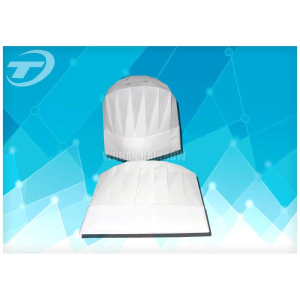 Single use nonwoven chef hat white , waterproof and dustproof , CE certificated