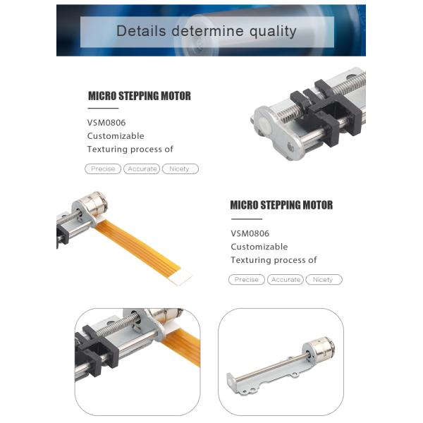VSM08248 8mm Micro Linear Stepper Motor 3.3V with Bracket