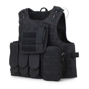 1000D Oxford Military And Police Equipment Black Molle Tactical Vest Plate