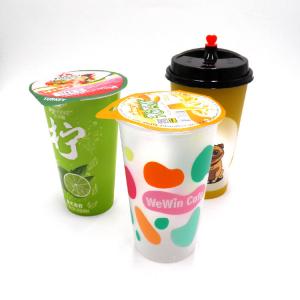 China Disposable 20oz 24oz Coffee Milk Tea Plastic Cups With Lids Molding 5000PCS wholesale