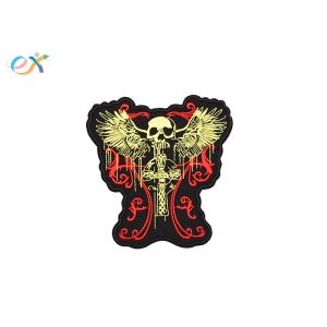 Punisher Skull Irregular Custom Motorcycle Patches With Merrow Edge