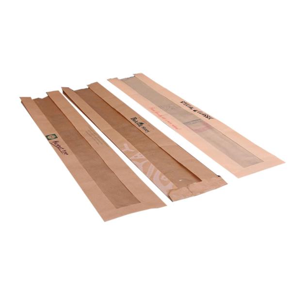 Custom Fast Food Paper Bags For Bread Using Environmental Friendly Material