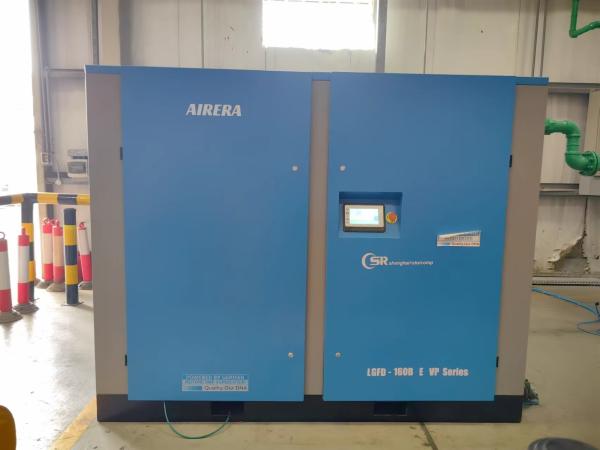 Double stage VSD Screw Compressor With long life, higher efficiency