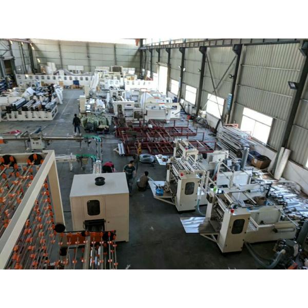 Xinyun Interfold Industrial Folding Machine , Unreel Tension Tissue Paper Roll Making Machine
