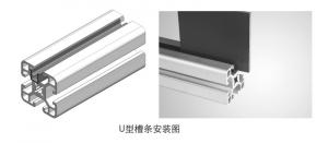China Aluminum Profile Accessory Aluminium Slot 8 Black Pvc Seal Strip Sliding Rubber Cover wholesale