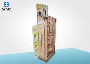 China Bottled Drinks Cardboard Display Racks Four Shelves For Celebrations wholesale