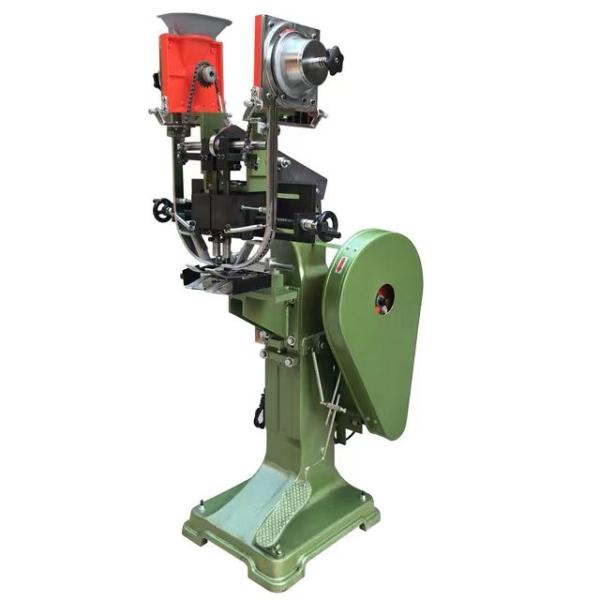 Quality Automatic Double Head Eyeleting Machine Fahion Shopping Bag Shoe Eyelet Making Machine for sale