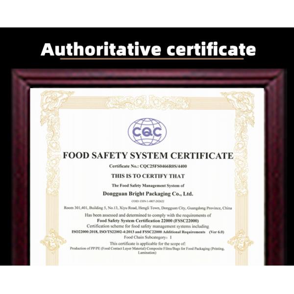 Recycled High Barrier Seafood Packaging Film with Zipper Closure