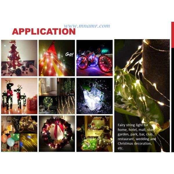 LED copper wire string light battery powered