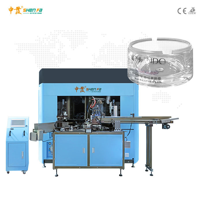 China SF-SHR460 Four Color Screen Printing Machine For Cosmetic Jars wholesale