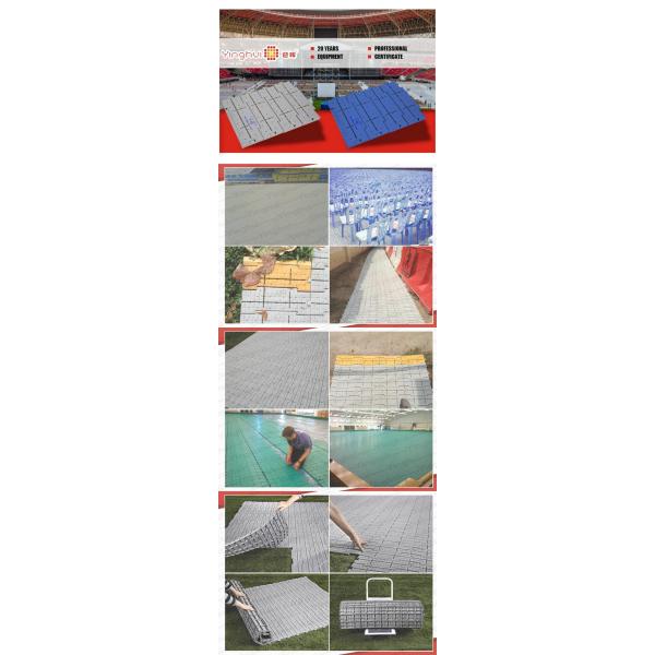 Portable Polypropylene Interlocking Tiles For Concert Events Temporary Outdoor Garage Flooring