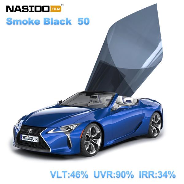 Electric Cars 1 Ply Window Tint Smoke Black Waterproof Automotive Window Tint