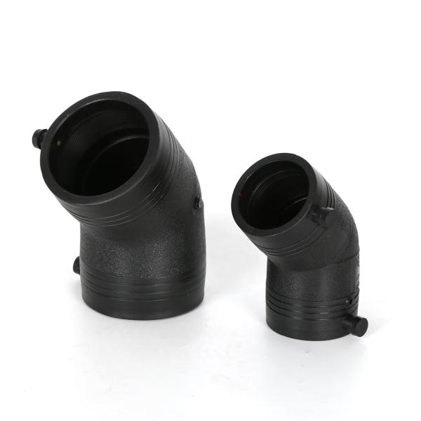 PE HDPE Electrofusion 45 Degree Elbow Adaptor For Pipe Line