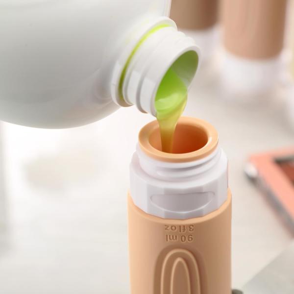 Pink Essential Silicone Travel Bottle Set 90ml for Toiletries