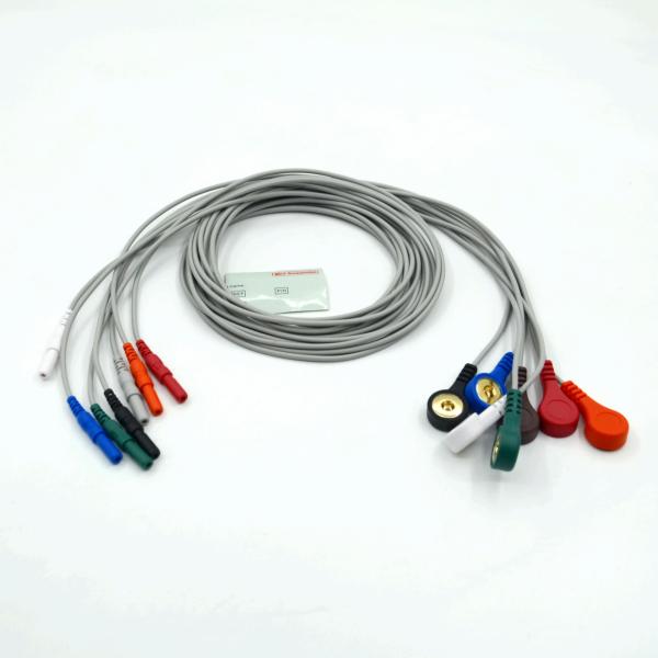 Hight Quality Din Type 7 Lead Snap Holter Recorder Ecg Lead Wires