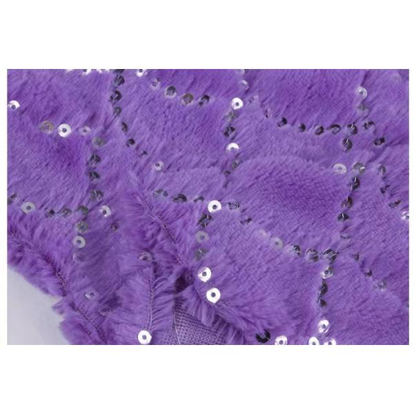 Recycled Free Sample Cheap Wholesale Embroidery Sequin 100 Polyester Plush Flock Velvet Fleece Fabric