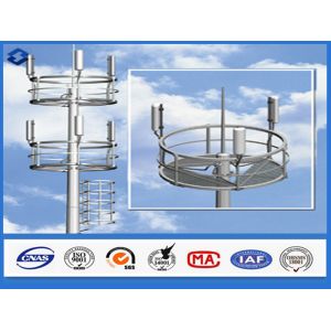 China Q345 steel material monopole telecommunications tower  6 - 28 mm Thickness on sale