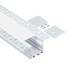 China Plasterboard Flush Mounted Aluminium Led Profile For Architectural Gypsum wholesale