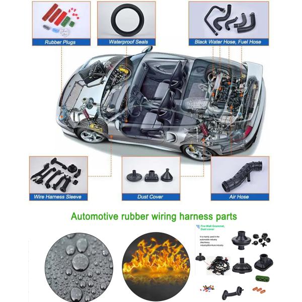Rubber Accessories Automotive Wiring Harness Rubber Parts Automotive Connector Rubber Sealing Ring