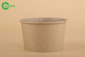 China 100% Recyclable Brown Paper Food Bowls 8 Oz Stocked Custom Logo Printed wholesale