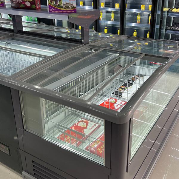 Galvanized Sheet Slide Top Freezer Spraying Cabinet Combined Island Refrigerator