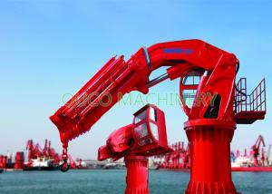 China Red Folding Jib Crane High Durability Impact Resistance Overload Protection on sale