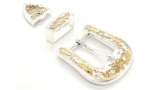 China Custom Logo Silver Plated Pin Belt Buckles 35MM With Simple Appearance wholesale