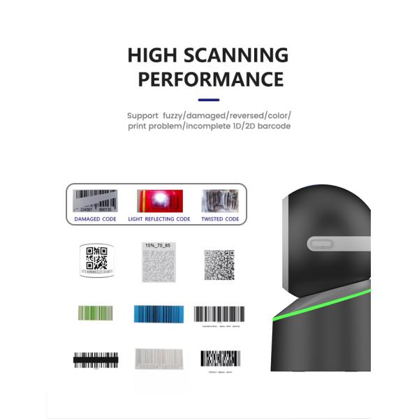 A Alipay 2D Barode Scanner Pdf417 Qr Code Reader for Supermarket Driver License 2D Bar Code Reader Barcode Scanner