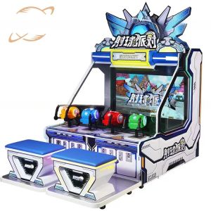 Coin Pusher Double Players Ticket Redemption Machine Zombie Arcade Machine