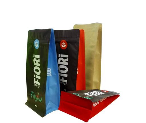 Stand up 100% Eco friendly recycle coffee k plastic packaging bag