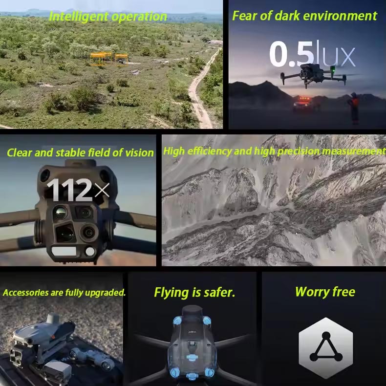 Mavic4 Pro512GB Portable 6K 60P Three Camera 51Minute Flight15KMGPS GalileoBeidou