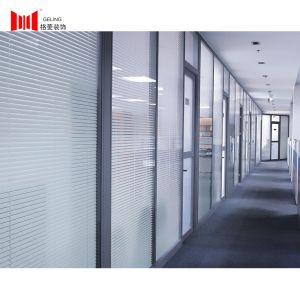 China 83mm Aluminum Frame Double 12mm Glass Partition Fireproofing wholesale