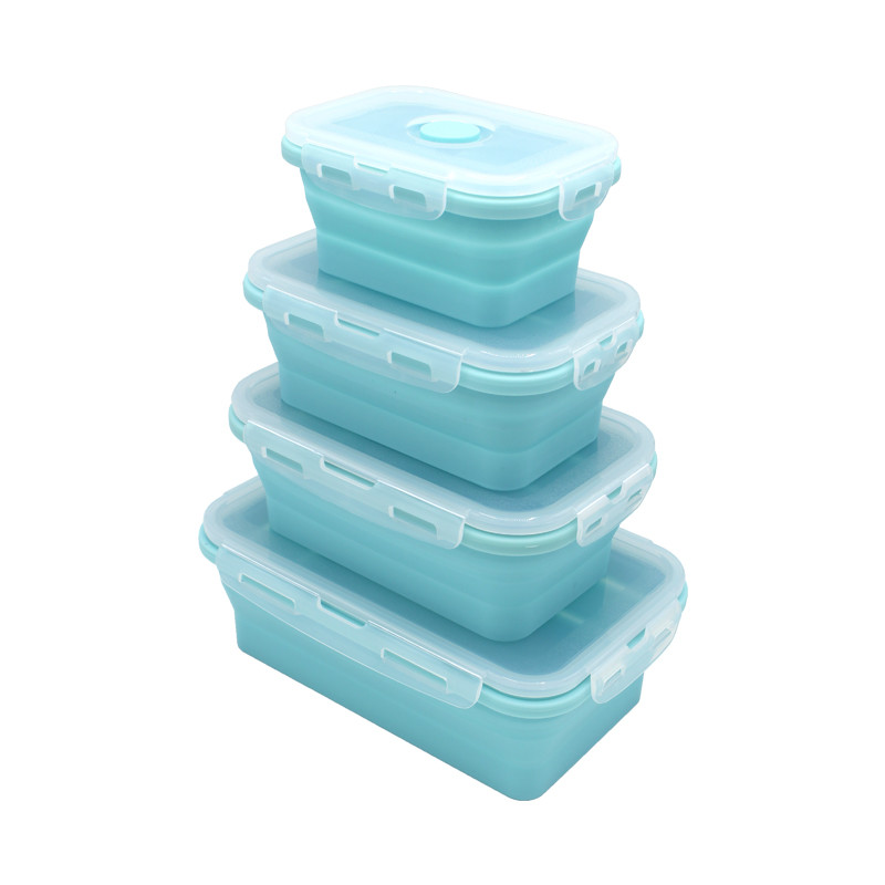 China 350ml 500ml 800ml 1200ml Reusable Silicone Picnic Box wholesale